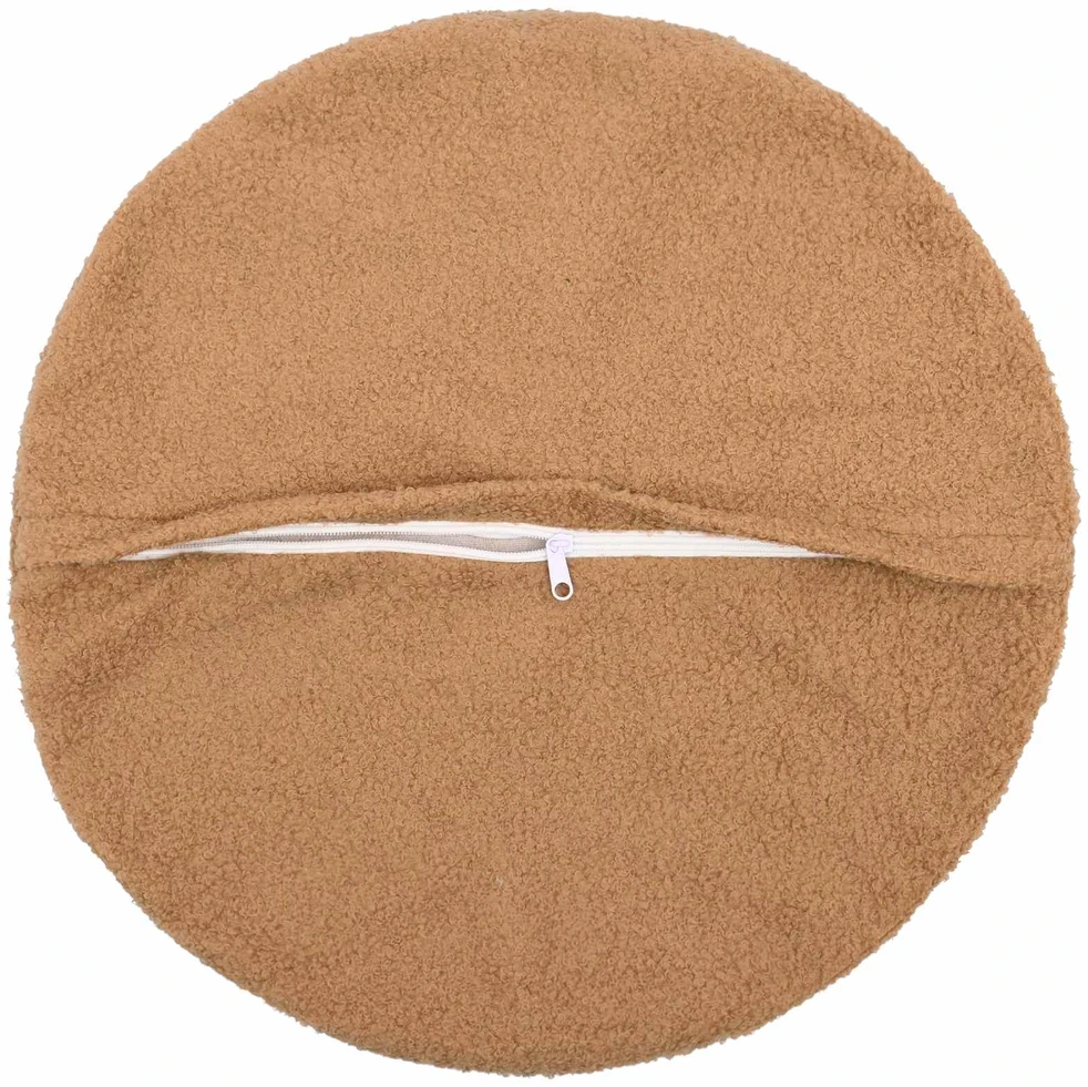 Pagalvėlės užvalkalas 6 pcs HEERLEN Smėlio Ø 30 cm Bouclé