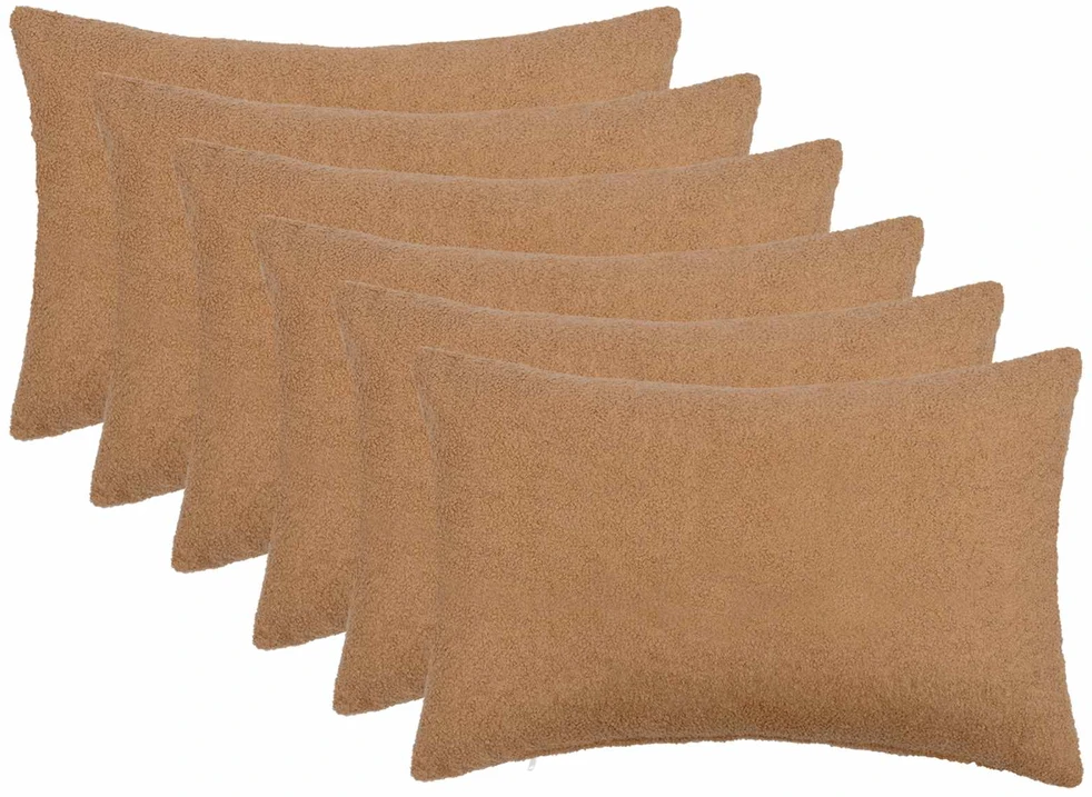 Pagalvėlės užvalkalas 6 pcs HEERLEN Smėlio 30 x 50 cm Bouclé