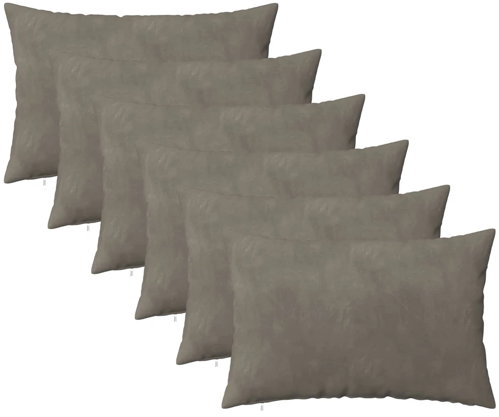 Pagalvėlės užvalkalas 6 pcs HEERLEN Šviesiai pilka 50 x 75 cm