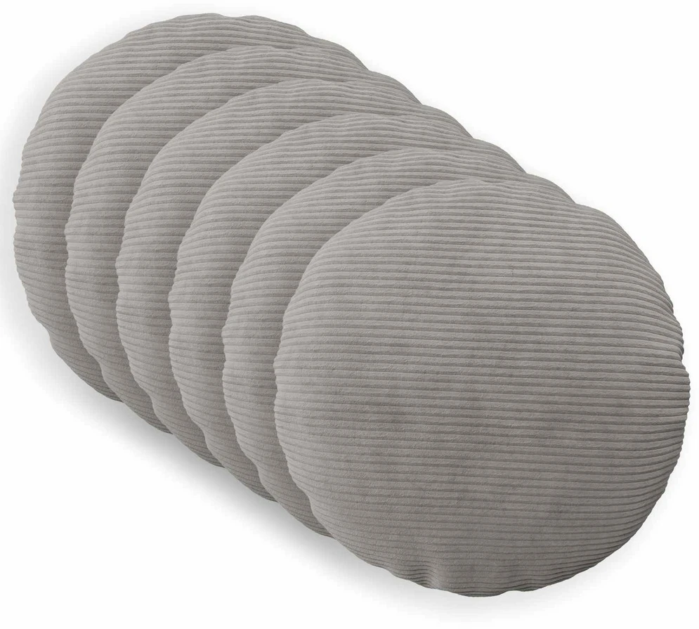 Pagalvėlės užvalkalas 6 pcs HEERLEN Šviesiai pilka Ø 50 cm