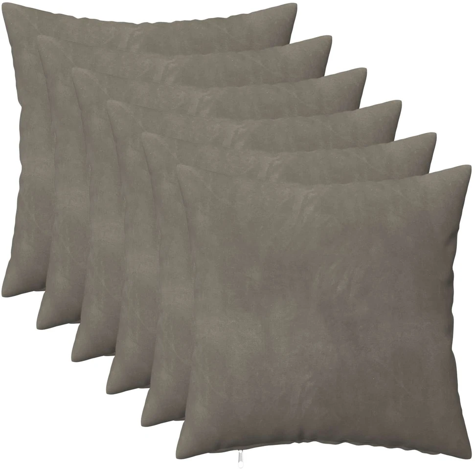 Pagalvėlės užvalkalas 6 pcs HEERLEN Šviesiai pilka 40 x 40 cm