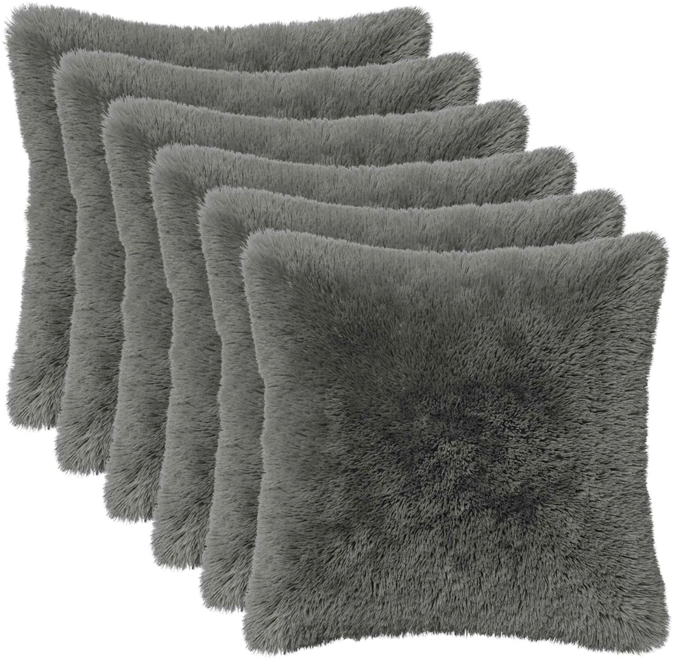 Pagalvėlės užvalkalas 6 pcs HEERLEN Šviesiai pilka 40 x 40 cm