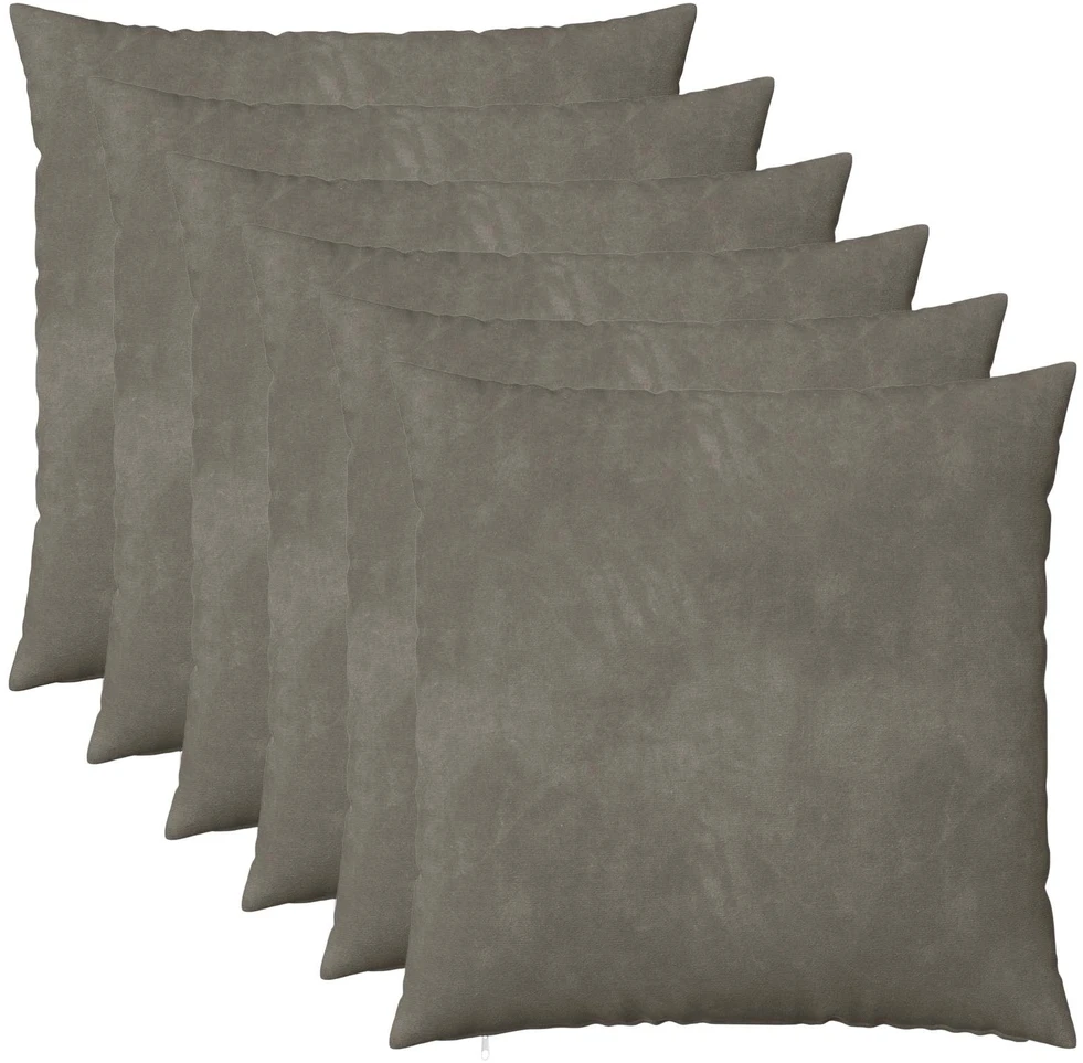 Pagalvėlės užvalkalas 6 pcs HEERLEN Šviesiai pilka 55 x 55 cm