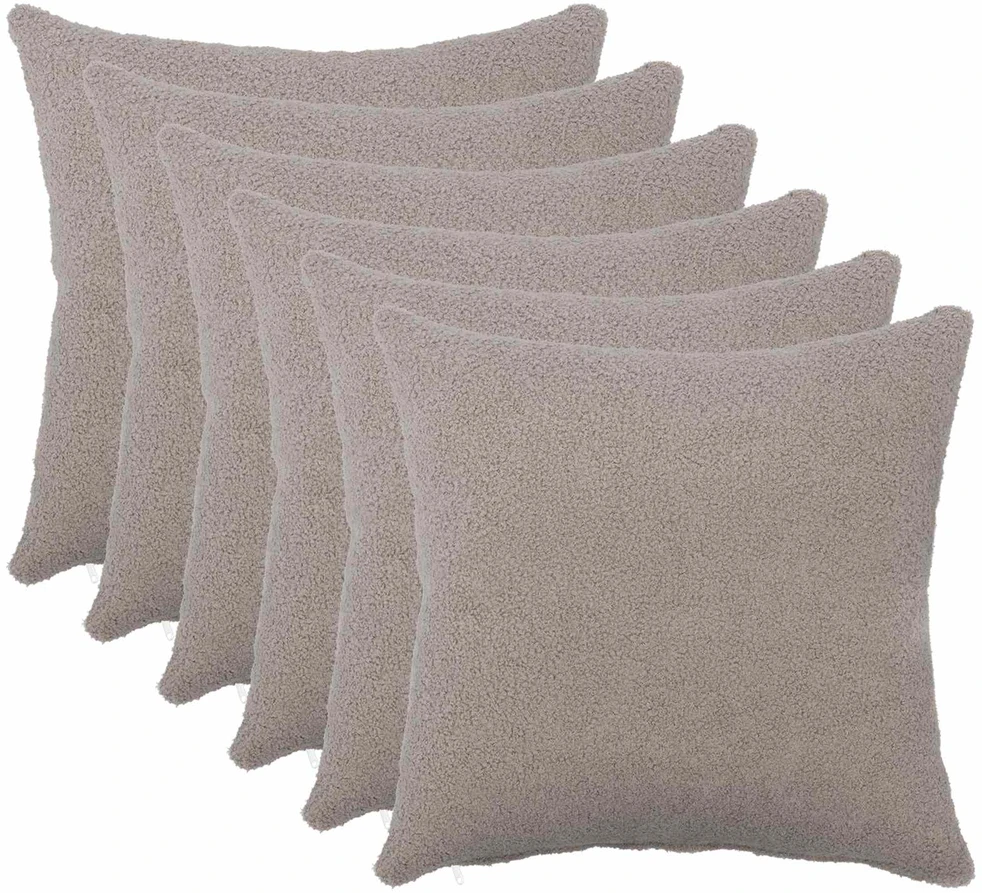 Pagalvėlės užvalkalas 6 pcs HEERLEN Šviesiai pilka 35 x 35 cm
