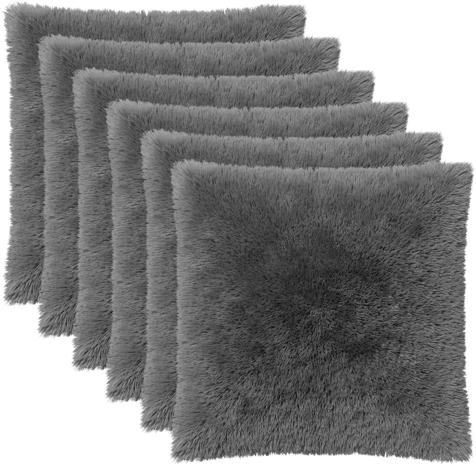 Pagalvėlės užvalkalas 6 pcs HEERLEN Šviesiai pilka 60 x 60 cm