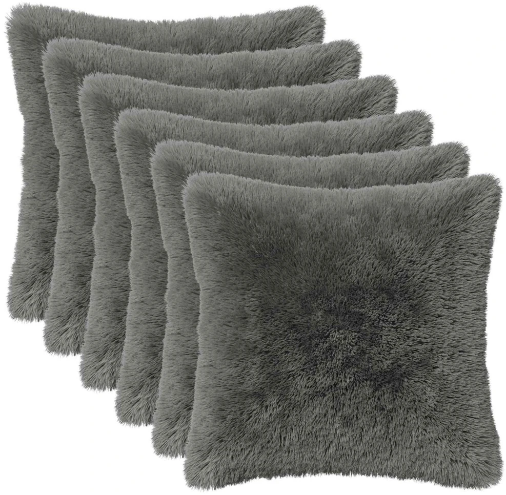 Pagalvėlės užvalkalas 6 pcs HEERLEN Šviesiai pilka 50 x 50 cm