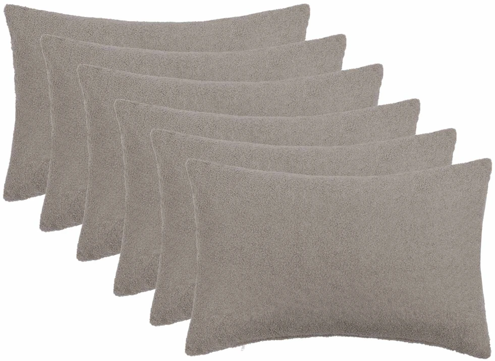 Pagalvėlės užvalkalas 6 pcs HEERLEN Šviesiai pilka 50 x 70 cm