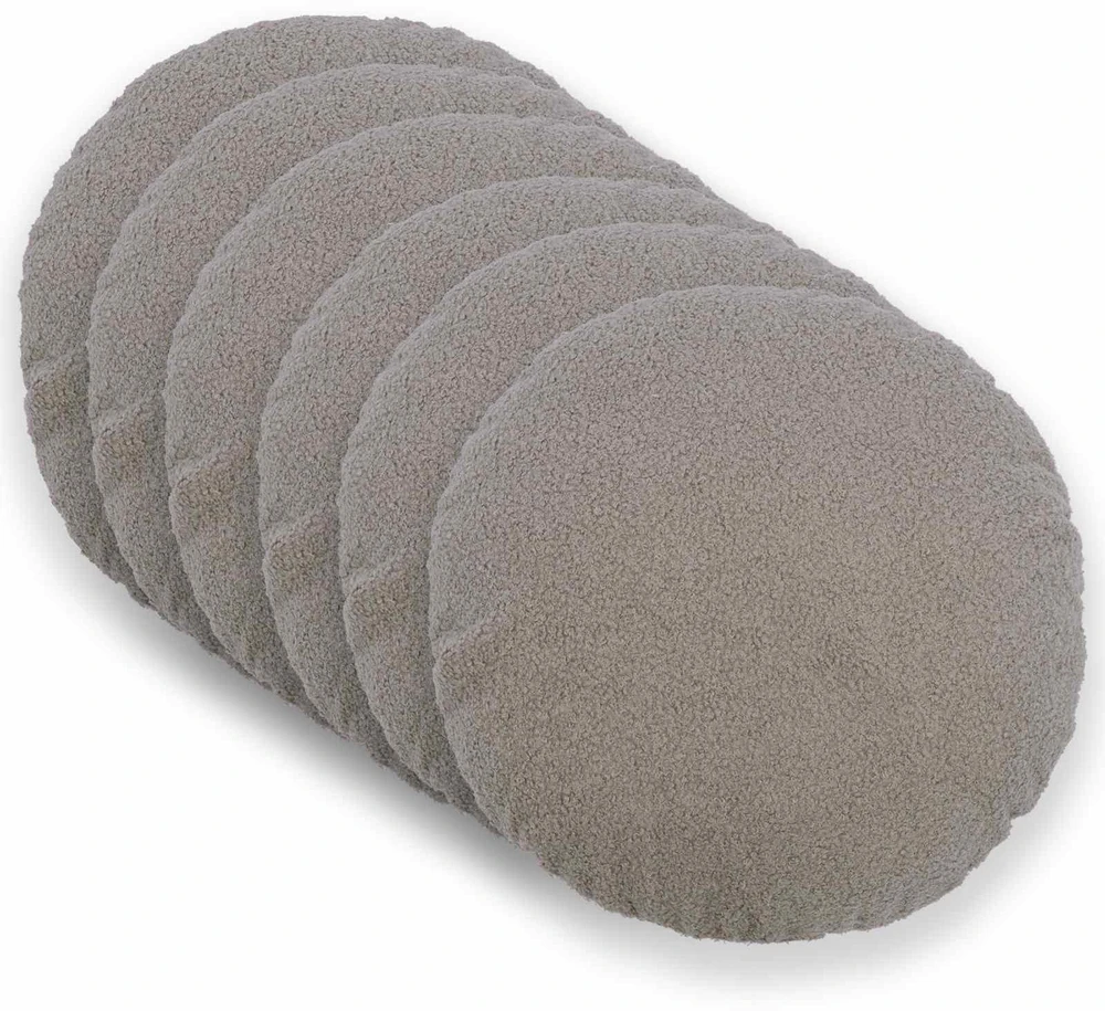 Pagalvėlės užvalkalas 6 pcs HEERLEN Šviesiai pilka Ø 30 cm