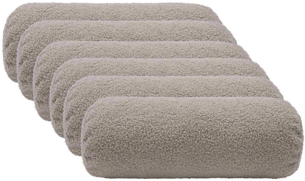 Pagalvėlės užvalkalas 6 pcs HEERLEN Šviesiai pilka Ø 15 x 40 cm