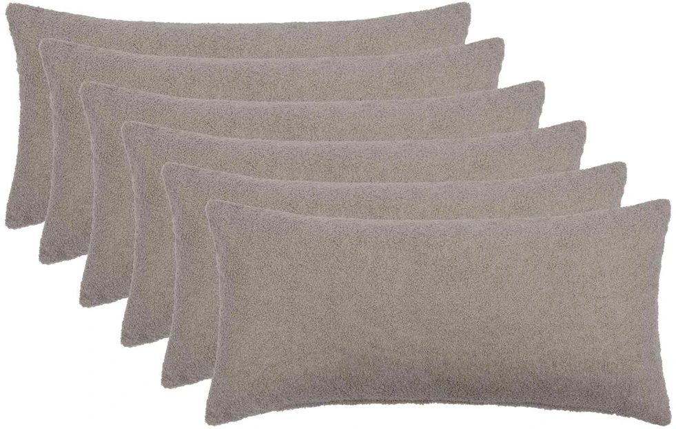 Pagalvėlės užvalkalas 6 pcs HEERLEN Šviesiai pilka 40 x 70 cm