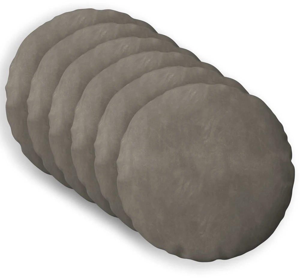 Pagalvėlės užvalkalas 6 pcs HEERLEN Šviesiai pilka Ø 30 cm