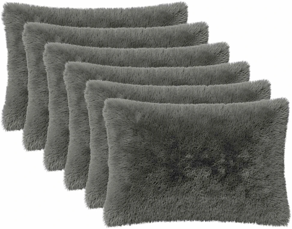 Pagalvėlės užvalkalas 6 pcs HEERLEN Šviesiai pilka 50 x 75 cm