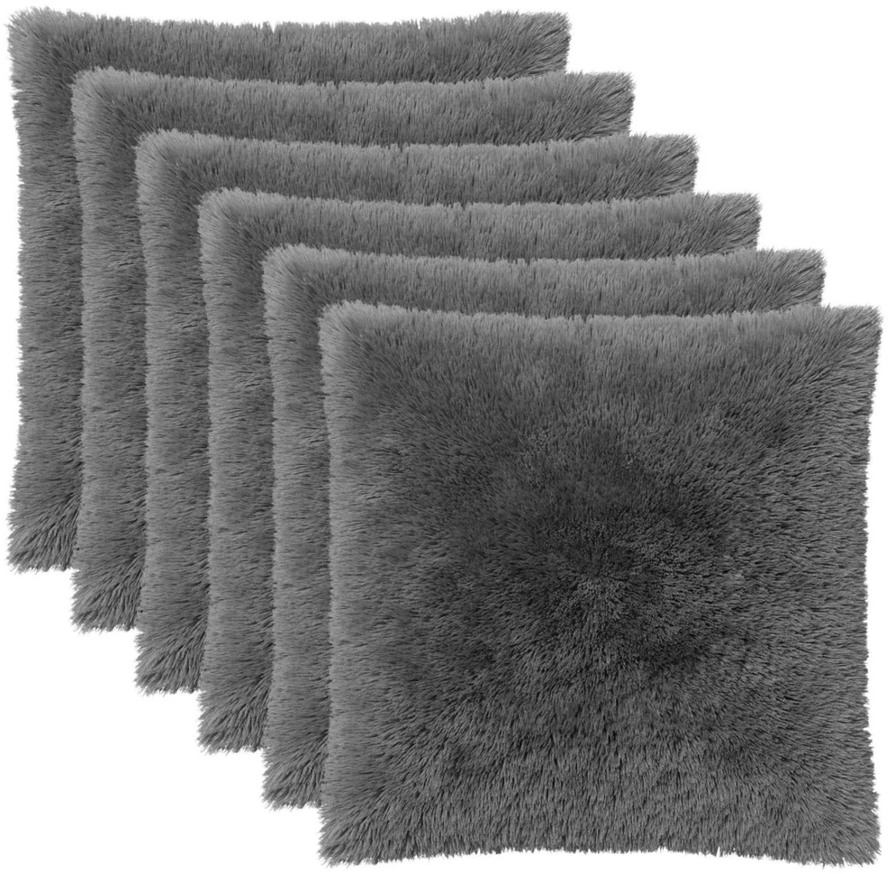 Pagalvėlės užvalkalas 6 pcs HEERLEN Šviesiai pilka 60 x 60 cm
