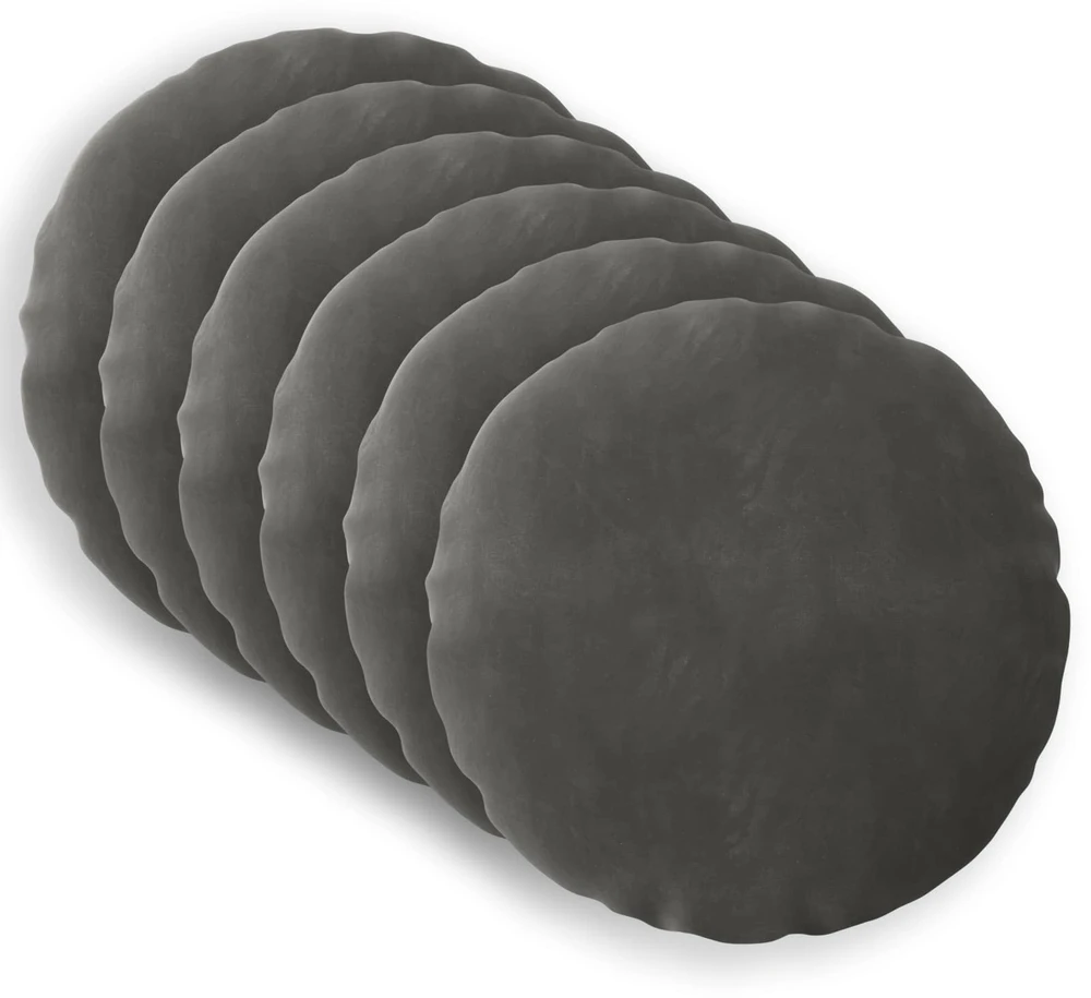 Pagalvėlės užvalkalas 6 pcs HEERLEN Tamsiai pilka Ø 60 cm