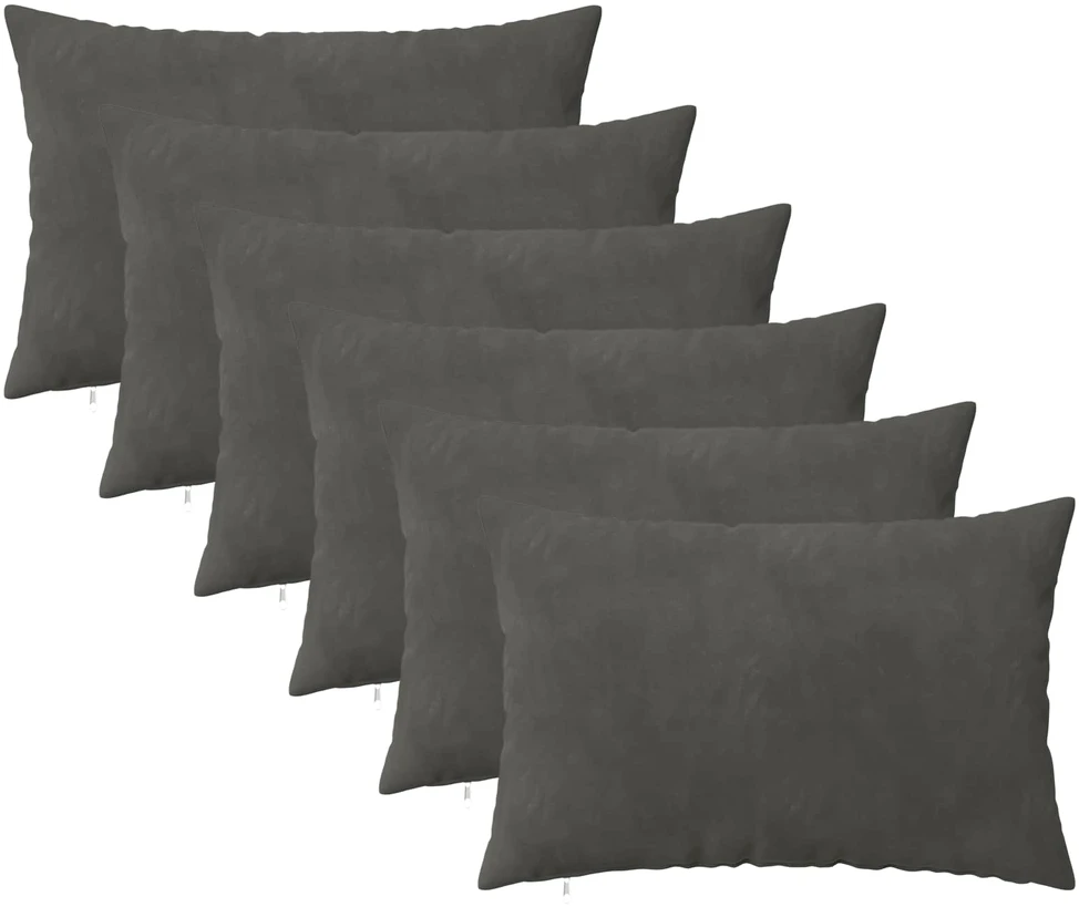 Pagalvėlės užvalkalas 6 pcs HEERLEN Tamsiai pilka 50 x 75 cm