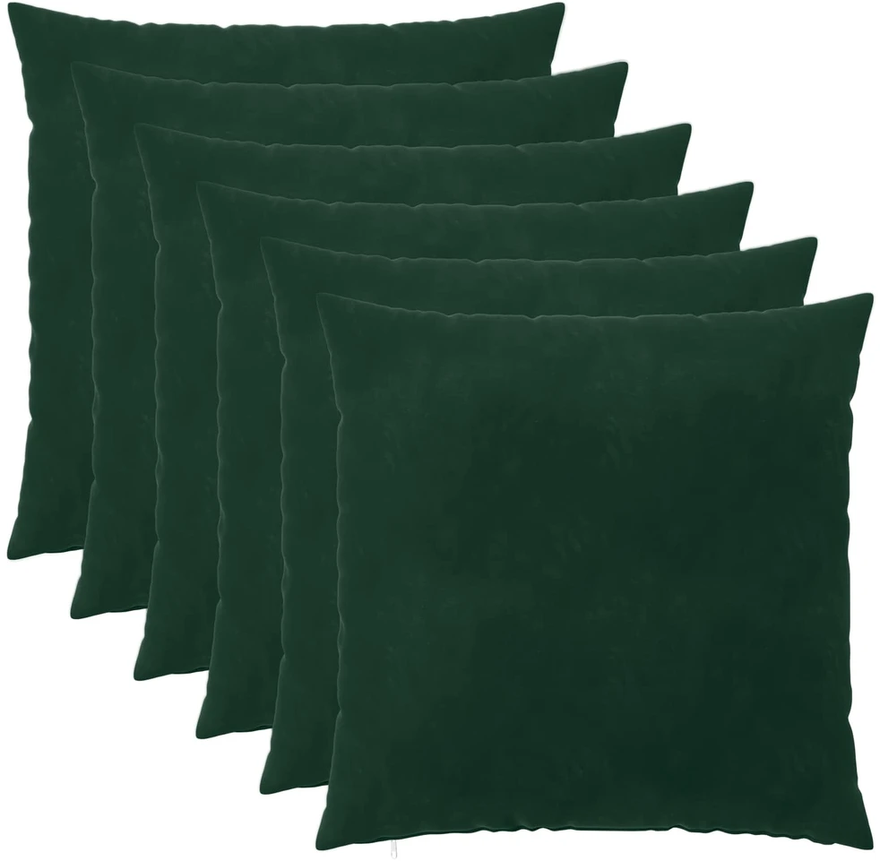 Pagalvėlės užvalkalas 6 pcs HEERLEN Tamsiai žalia 80 x 80 cm