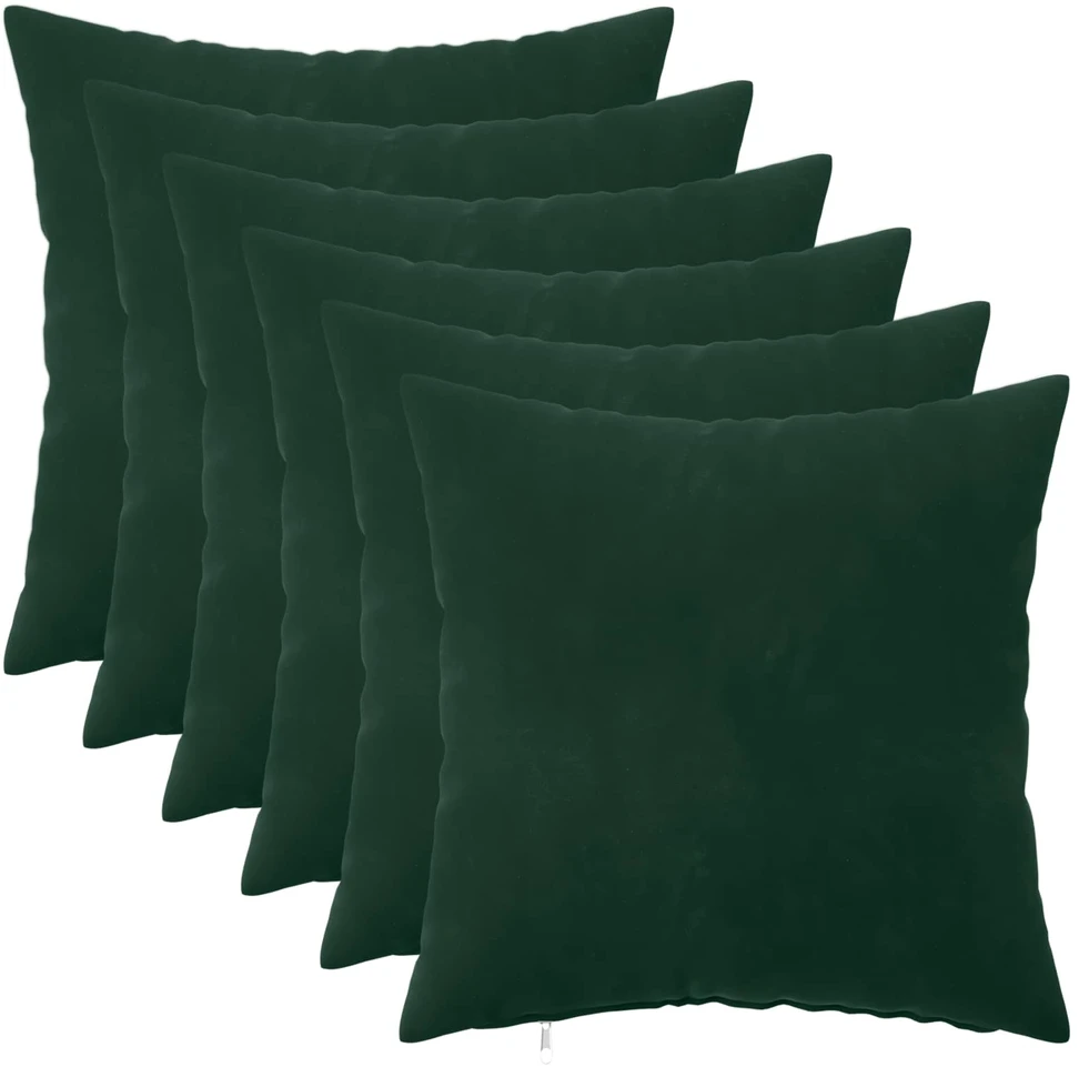 Pagalvėlės užvalkalas 6 pcs HEERLEN Tamsiai žalia 40 x 40 cm