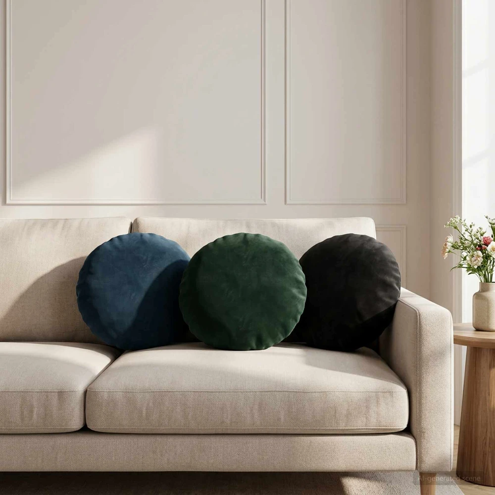 Pagalvėlės užvalkalas 6 pcs HEERLEN Tamsiai žalia Ø 40 cm
