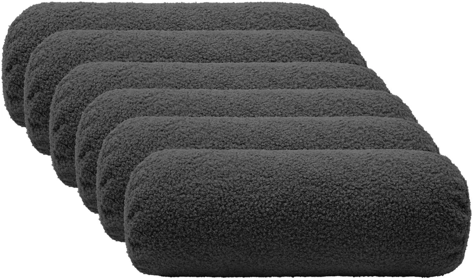Pagalvėlės užvalkalas 6 pcs HEERLEN Tamsiai pilka Ø 15 x 40 cm