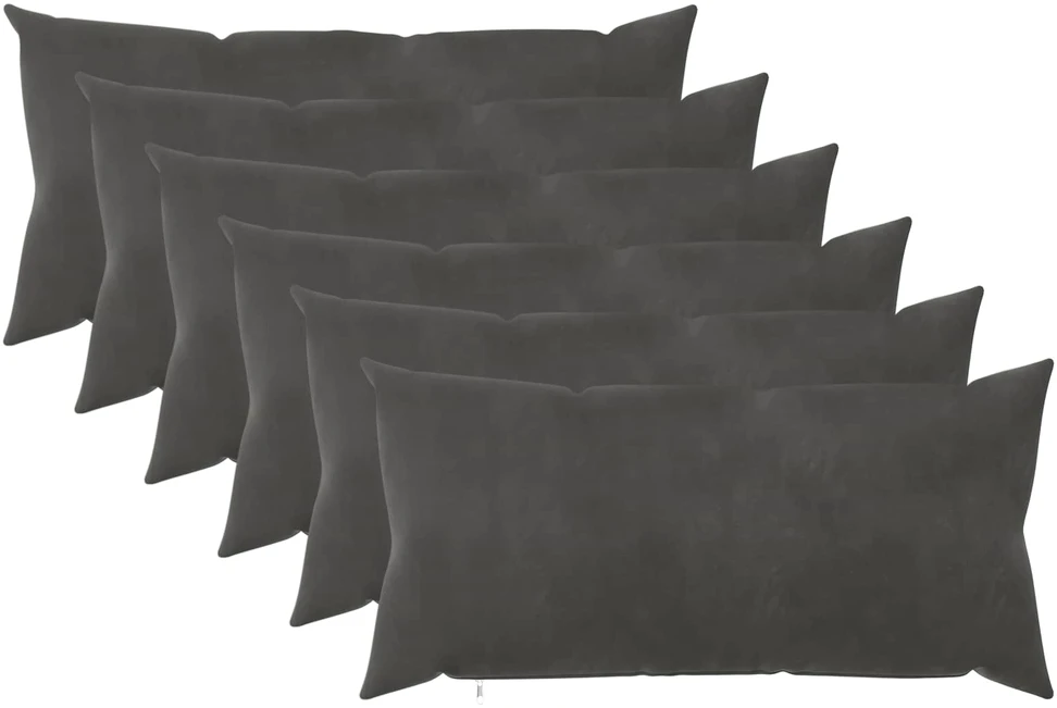 Pagalvėlės užvalkalas 6 pcs HEERLEN Tamsiai pilka 40 x 70 cm