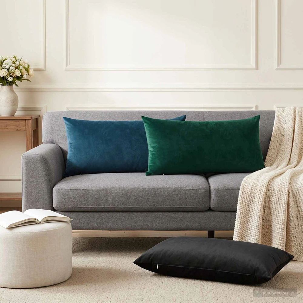 Pagalvėlės užvalkalas 6 pcs HEERLEN Tamsiai žalia 40 x 70 cm