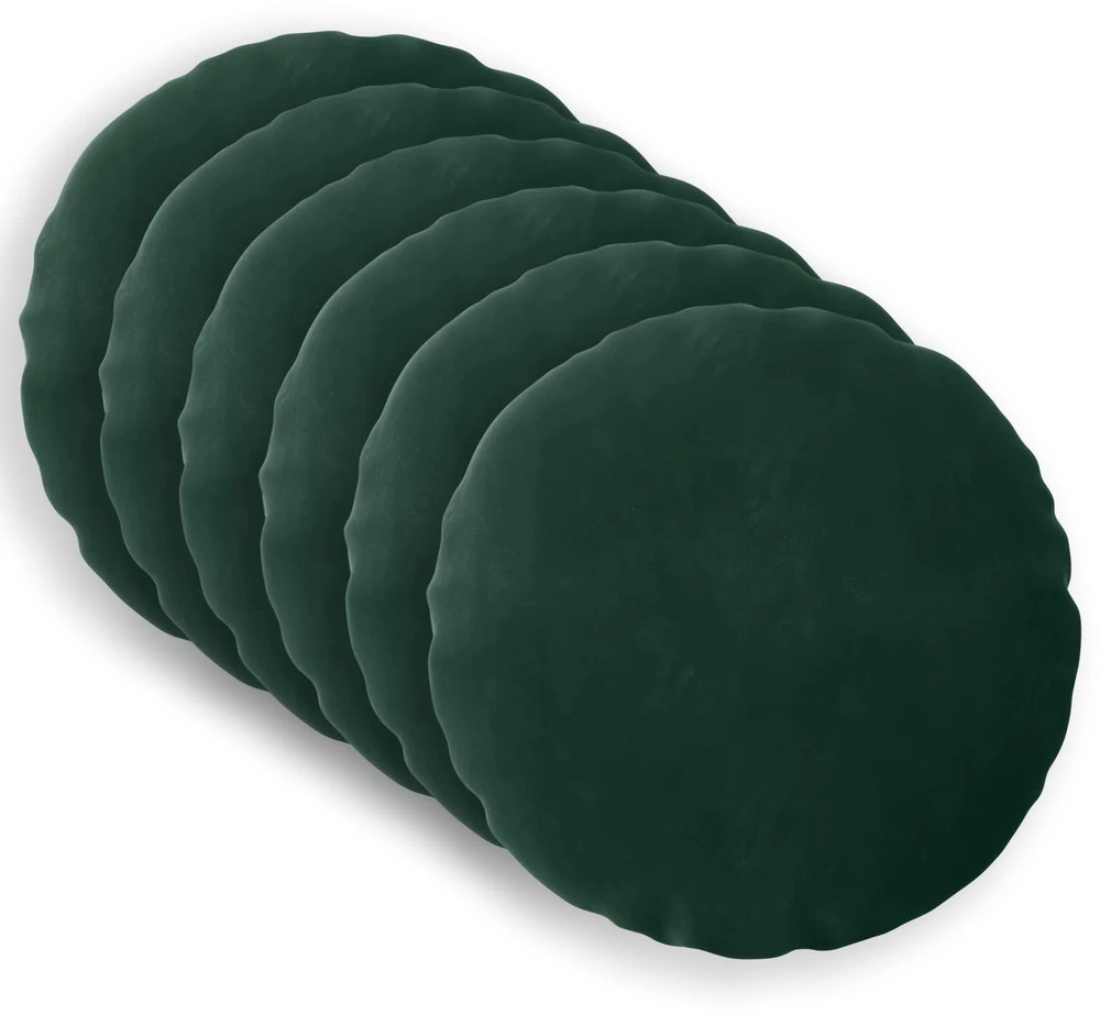 Pagalvėlės užvalkalas 6 pcs HEERLEN Tamsiai žalia Ø 40 cm