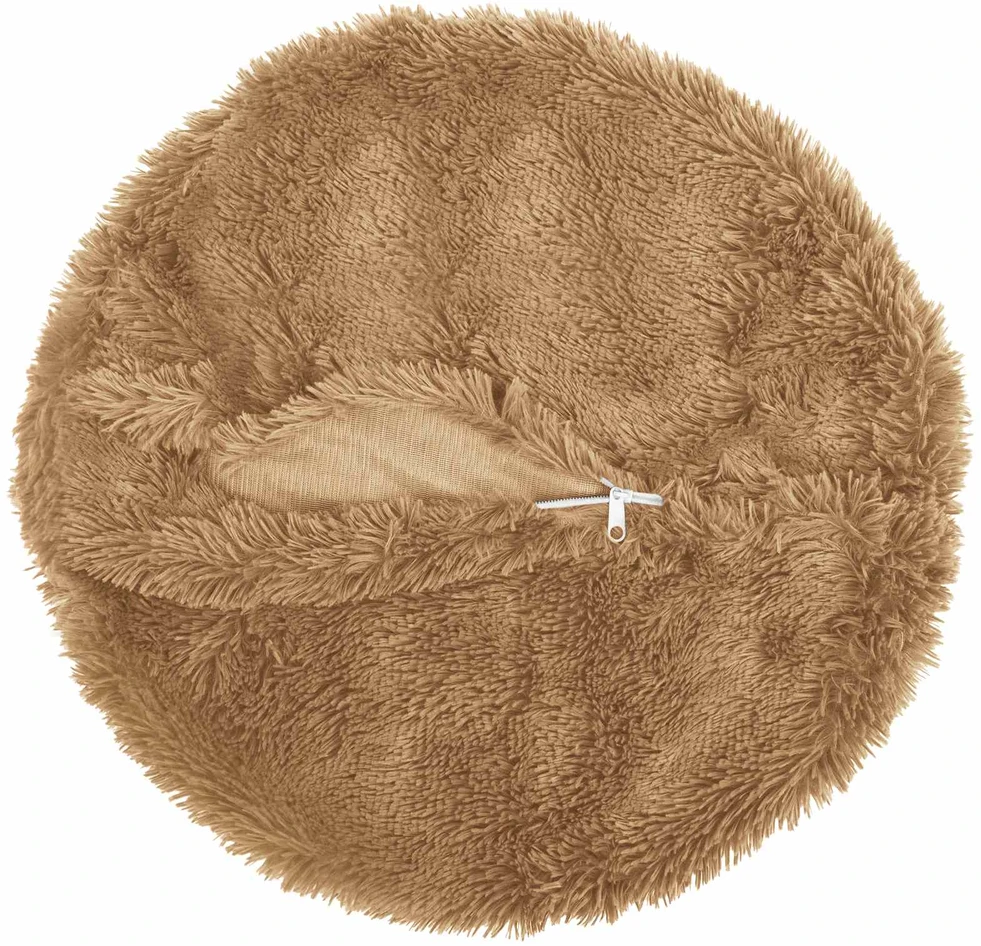 Pagalvėlės užvalkalas 6 pcs HEERLEN Taupe Ø 60 cm PV pūkinis