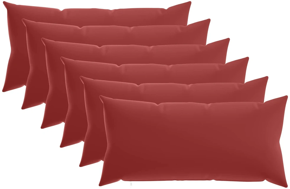 Pagalvėlės užvalkalas 6 pcs HEERLEN Vyno raudona 40 x 80 cm