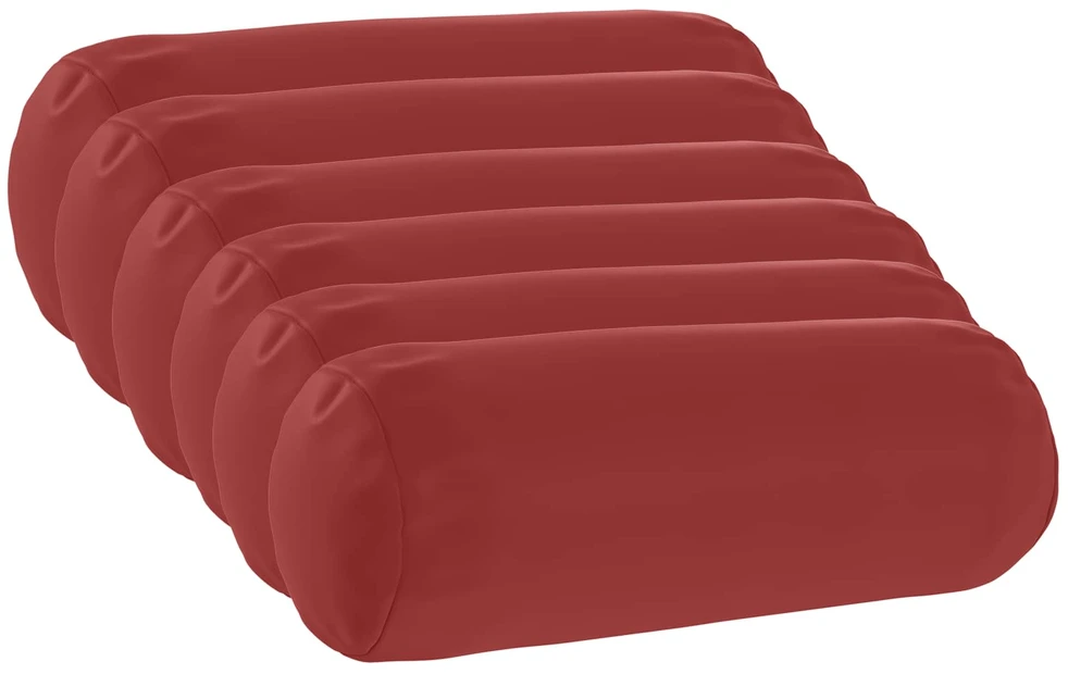 Pagalvėlės užvalkalas 6 pcs HEERLEN Vyno raudona Ø 15 x 40 cm