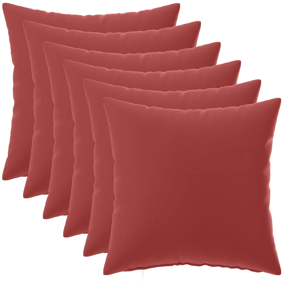 Pagalvėlės užvalkalas 6 pcs HEERLEN Vyno raudona 40 x 40 cm