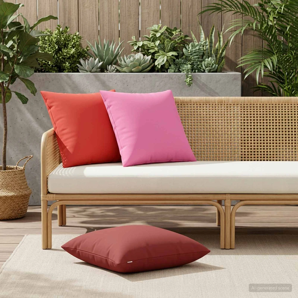 Pagalvėlės užvalkalas 6 pcs HEERLEN Vyno raudona 60 x 60 cm