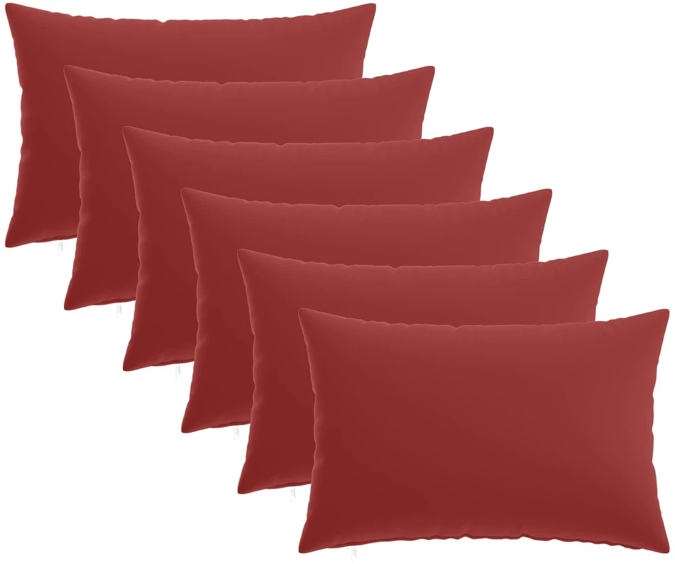 Pagalvėlės užvalkalas 6 pcs HEERLEN Vyno raudona 30 x 50 cm