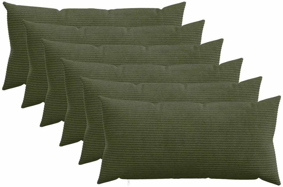Pagalvėlės užvalkalas 6 pcs HEERLEN Žalia 40 x 80 cm mančester
