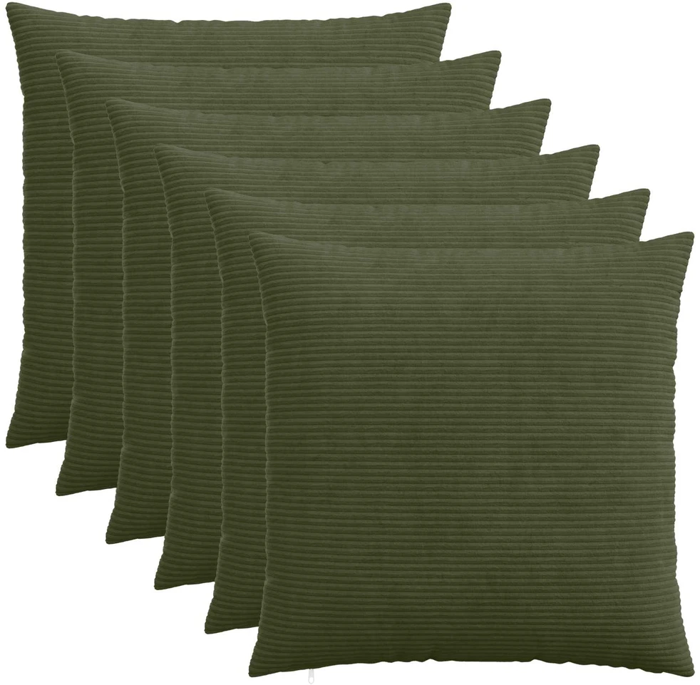 Pagalvėlės užvalkalas 6 pcs HEERLEN Žalia 65 x 65 cm mančester