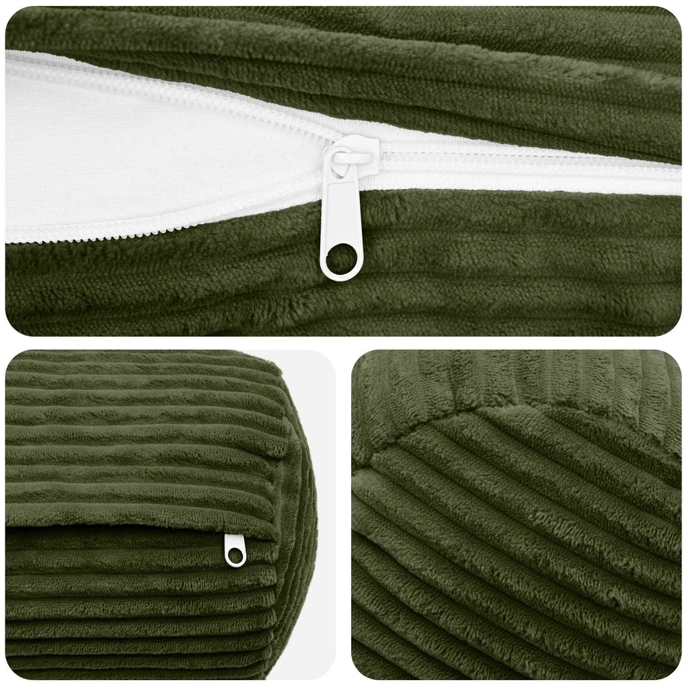 Pagalvėlės užvalkalas 6 pcs HEERLEN Žalia Ø 15 x 40 cm
