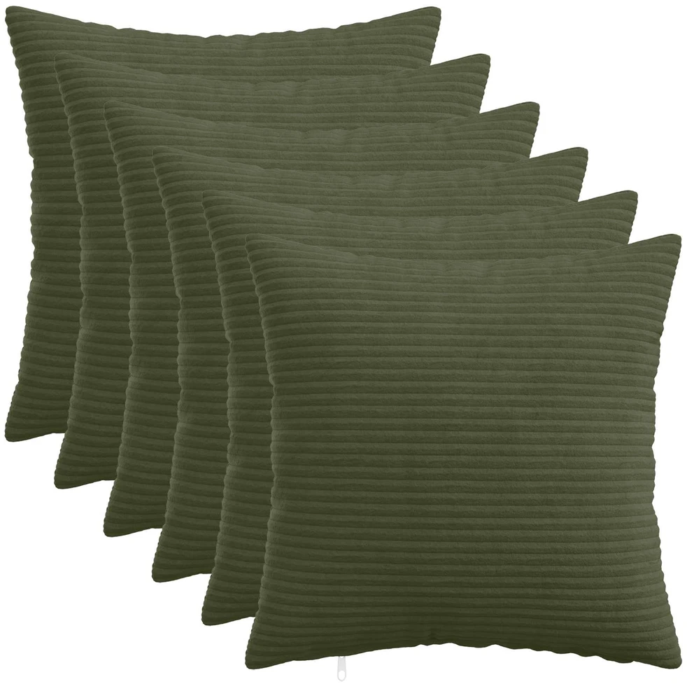 Pagalvėlės užvalkalas 6 pcs HEERLEN Žalia 50 x 50 cm mančester