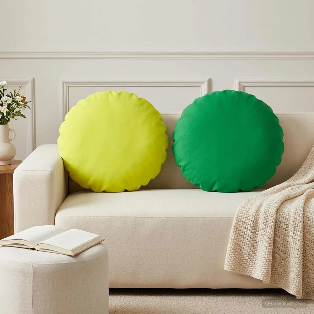 Pagalvėlės užvalkalas 6 pcs HEERLEN Žalia Ø 60 cm Poliesteris