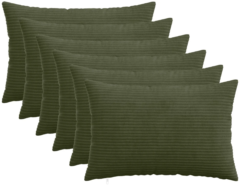 Pagalvėlės užvalkalas 6 pcs HEERLEN Žalia 50 x 80 cm mančester