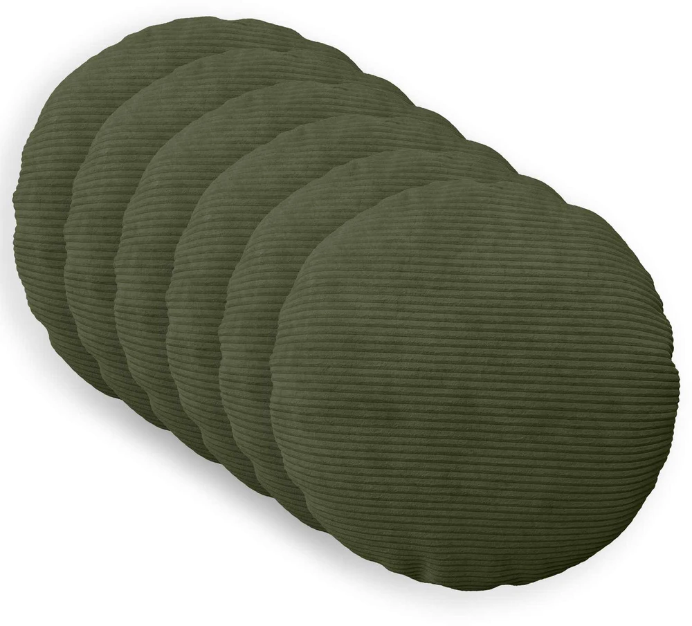 Pagalvėlės užvalkalas 6 pcs HEERLEN Žalia Ø 50 cm mančester