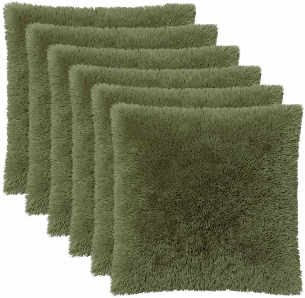Pagalvėlės užvalkalas 6 pcs HEERLEN Žalia 60 x 60 cm PV pūkinis