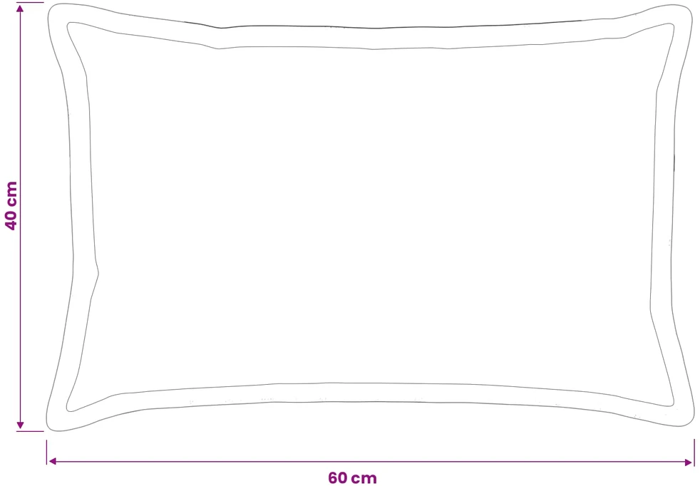 Pagalvėlės užvalkalas 6 pcs HOUTEN Juoda 40 x 60 cm Aksomas