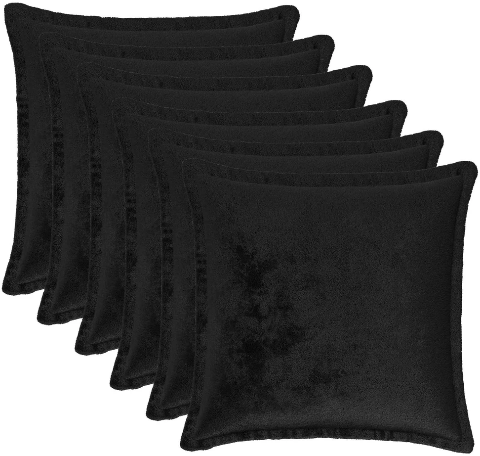 Pagalvėlės užvalkalas 6 pcs HOUTEN Juoda 40 x 40 cm Flanelė