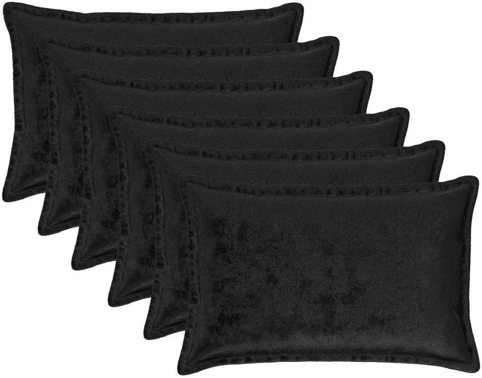 Pagalvėlės užvalkalas 6 pcs HOUTEN Juoda 50 x 75 cm Flanelė