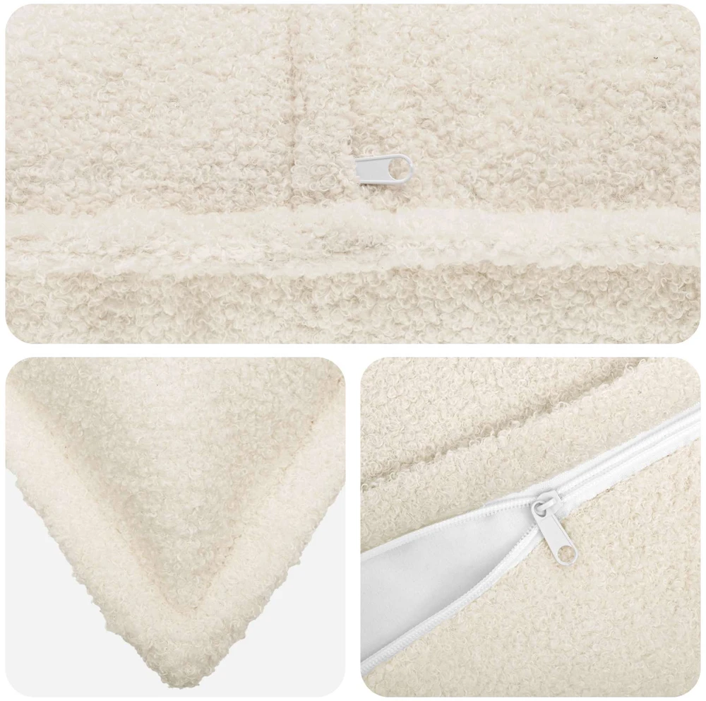Pagalvėlės užvalkalas 6 pcs HOUTEN Kreminė 55 x 55 cm Bouclé