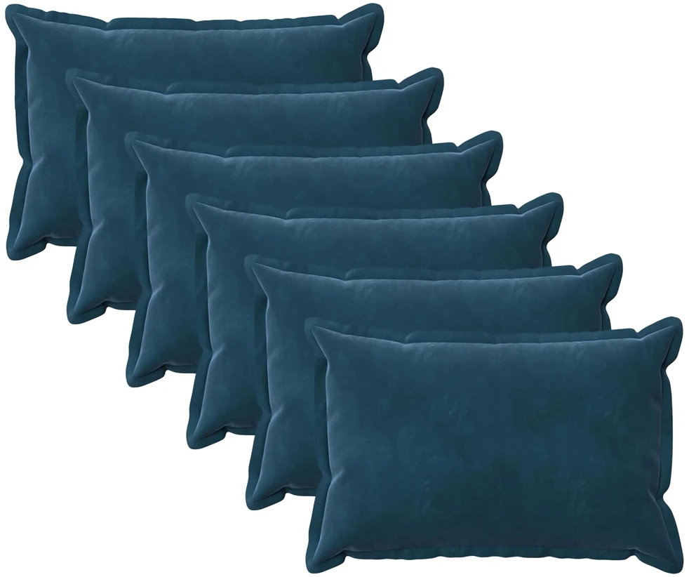 Pagalvėlės užvalkalas 6 pcs HOUTEN Mėlyna 40 x 60 cm Aksomas