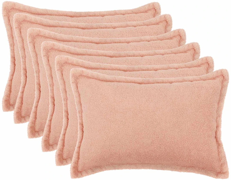 Pagalvėlės užvalkalas 6 pcs HOUTEN Rožinė 40 x 60 cm Bouclé