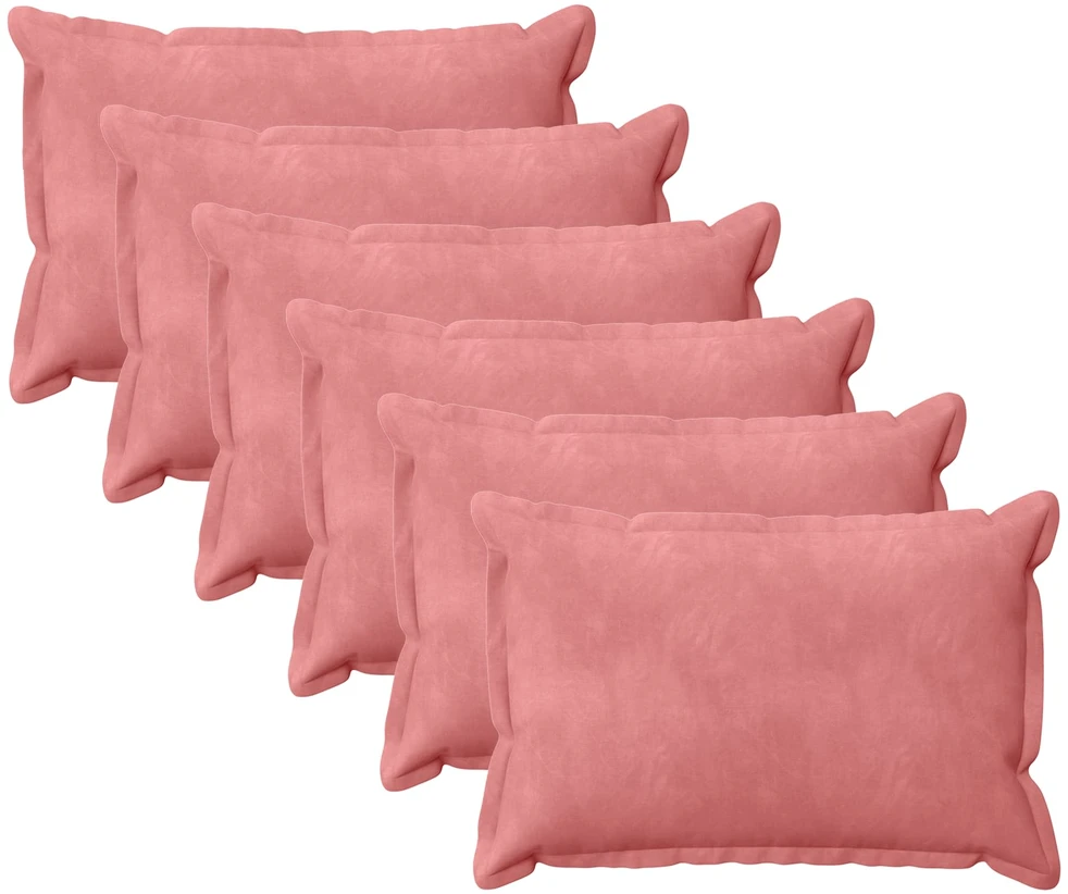 Pagalvėlės užvalkalas 6 pcs HOUTEN Rožinė 50 x 80 cm Aksomas
