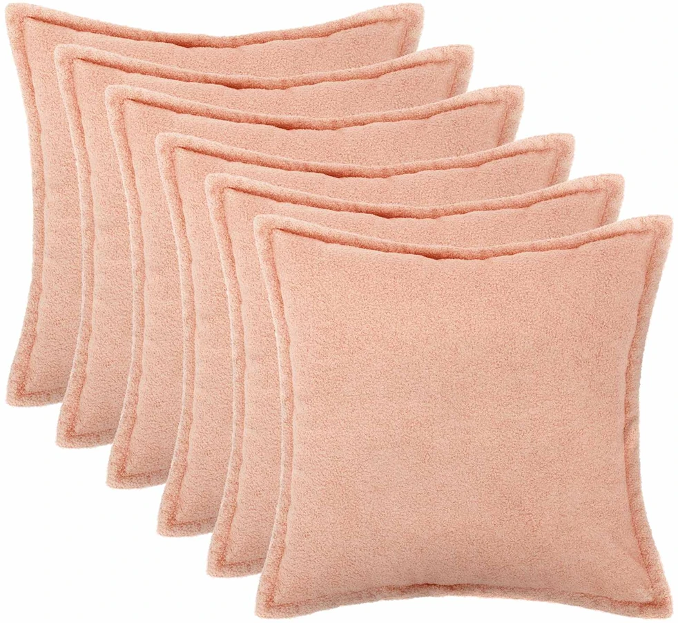 Pagalvėlės užvalkalas 6 pcs HOUTEN Rožinė 65 x 65 cm Bouclé