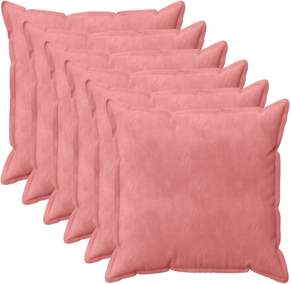 Pagalvėlės užvalkalas 6 pcs HOUTEN Rožinė 80 x 80 cm Aksomas