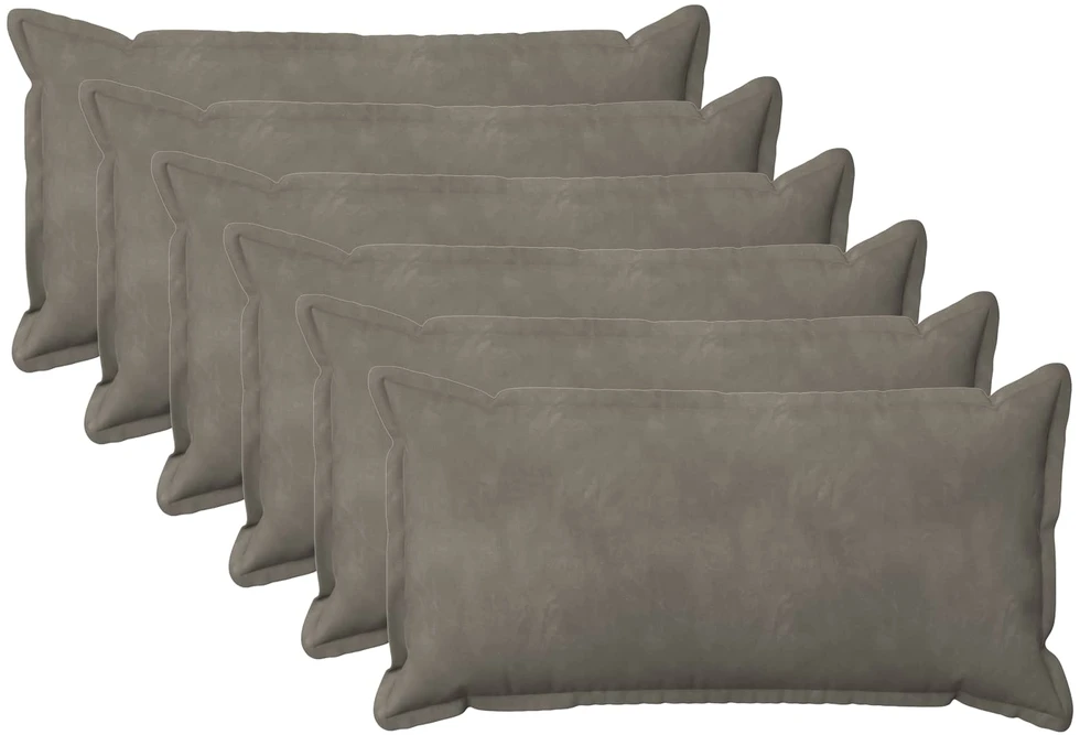 Pagalvėlės užvalkalas 6 pcs HOUTEN Šviesiai pilka 40 x 80 cm